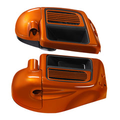 HR3 Scorched Orange / Black Denim Vented Lower Fairing Kit For Harley Touring Models 2014-2023 (Fits water cooled models)