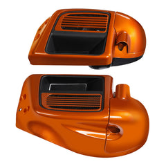 HR3 Scorched Orange / Black Denim Vented Lower Fairing Kit For Harley Touring Models 2014-2023 (Fits water cooled models)