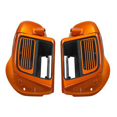 HR3 Scorched Orange / Black Denim Vented Lower Fairing Kit For Harley Touring Models 2014-2023 (Fits water cooled models)