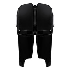 HR3 Black Quartz 5" Stretched Extended Saddlebags For Harley Touring 2014-2023