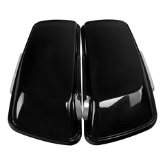 HR3 Black Quartz 5" Stretched Extended Saddlebags For Harley Touring 2014-2023