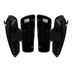 HR3 Black Quartz 5" Stretched Extended Saddlebags For Harley Touring 2014-2023