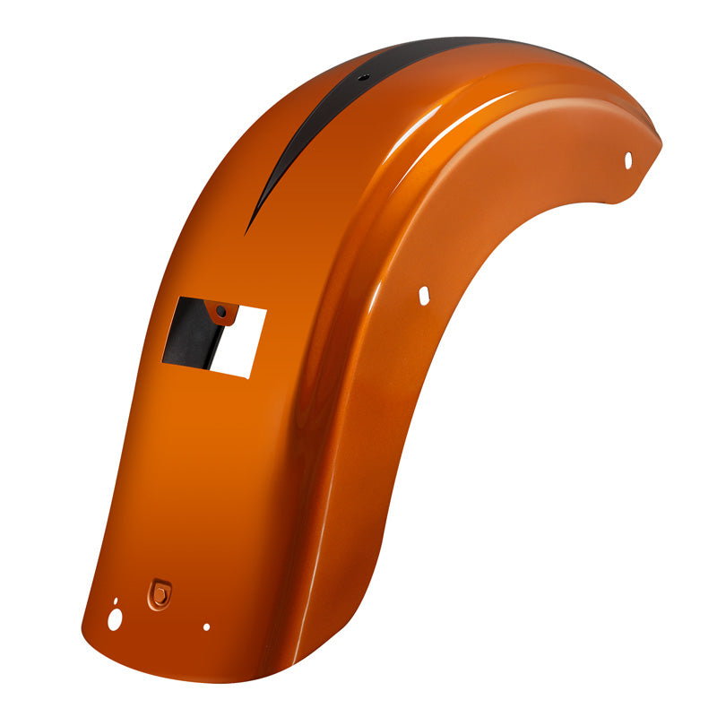 HR3 Scorched Orange / Black Denim Motorcycle Rear Fender Mudguard FLTRK,FLHTK/FLHT 2014-2023