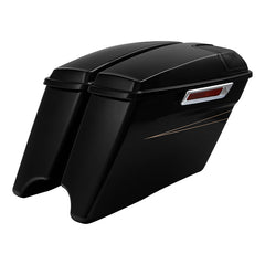 HR3 Black Quartz Hard Saddlebags (Regular) For 14-23 Harley Touring
