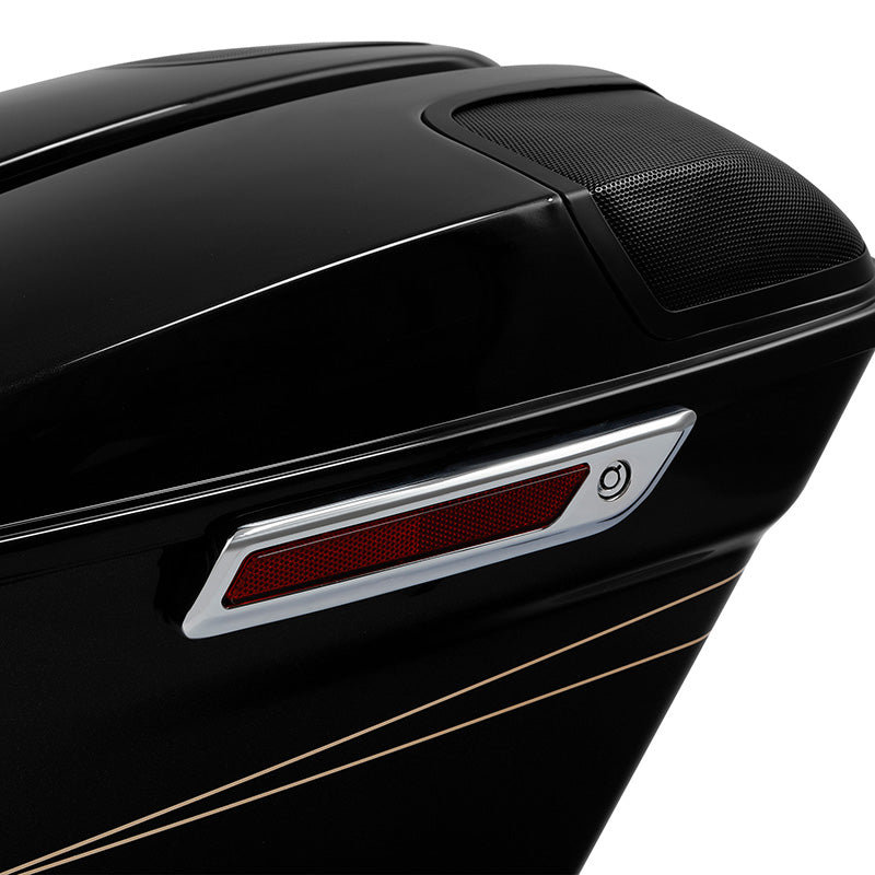 HR3 Black Quartz Hard Saddlebags (Regular) For 14-23 Harley Touring