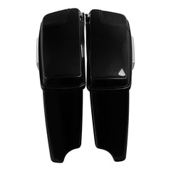 HR3 Black Quartz 2016RGS CVO Stretched Saddlebags with Speaker Lids For 14-23 Harley Touring