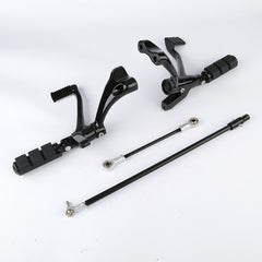 Custom Chrome Gloss Black Forward Controls Pegs Levers Linkage Fit For Harley Sportster 14-22