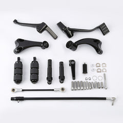 Custom Chrome Gloss Black Forward Controls Pegs Levers Linkage Fit For Harley Sportster 14-22