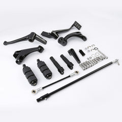 Custom Chrome Gloss Black Forward Controls Pegs Levers Linkage Fit For Harley Sportster 14-22