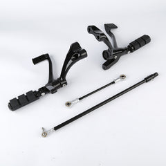 Custom Chrome Gloss Black Forward Controls Pegs Levers Linkage Fit For Harley Sportster 14-22