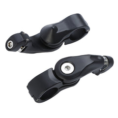 Santee 1-1/4" Short Angled Adjustable Highway Peg Mount Kit Matte Black Chrome Fit For Harley