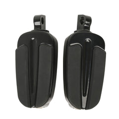 Santee Highway Male Mount T Series Rubber Footpegs Footrest Gloss Black Chrome Fit For Harley All Models