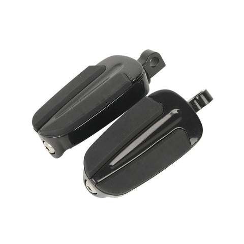 Santee Highway Male Mount T Series Rubber Footpegs Footrest Gloss Black Chrome Fit For Harley All Models