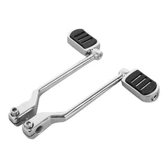 Custom Chrome Triple Slot Heel Toe Shifter Pegs Gloss Black Chrome Fit For Harley Touring Softail FL