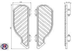 Tour Ease Chrome Black Rider Floorboards Footboard Fit For Harley Touring 86+Softail 86-17
