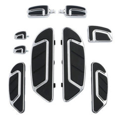 Tour Ease Footboard Floorboard Brake Pedal Shifter Peg Gloss Black Chrome Fit For Harley Touring