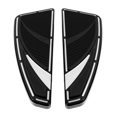 Custom Chrome Venoms Style Rider Driver Footboards Kit Chrome Gloss Black Fit For Harley Touring Softail