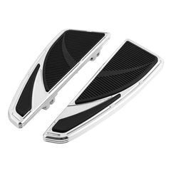 Custom Chrome Venoms Style Rider Driver Footboards Kit Chrome Gloss Black Fit For Harley Touring Softail