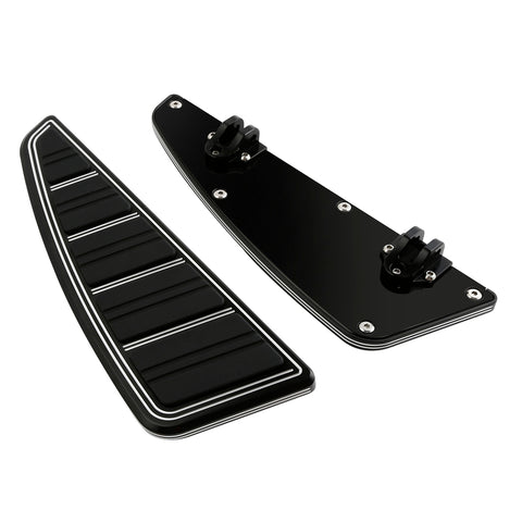 Tour Ease Rider Driver Footboard Kit Chrome Gloss Black Fit For Harley Touring Softail FL FLD #40