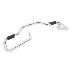 Custom Chrome 1-1/4" Engine Guard Highway Mustache Bar w/Footrest Matte Black Chorme Fit For Harley Touring 2008-2024