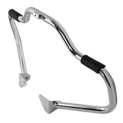 Custom Chrome Mustache 1-1/4" Engine Guard Highway Bar W/ Footrests Fits Matte Black, Chrome For Harley Dyna 06-17