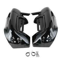 Custom Chrome Gloss Black Lower Vented Fairings Glove Box Fit For Harley Touring '83-'13