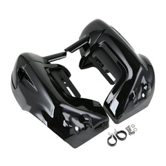 Custom Chrome Gloss Black Lower Vented Fairings Glove Box Fit For Harley Touring '83-'13