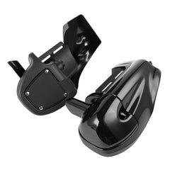 Custom Chrome Gloss Black Lower Vented Fairings Glove Box Fit For Harley Touring '83-'13