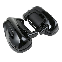 Custom Chrome Gloss Black Lower Vented Fairings Glove Box Fit For Harley Touring '83-'13