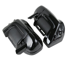 Custom Chrome Gloss Black Lower Vented Fairings Glove Box Fit For Harley Touring '83-'13