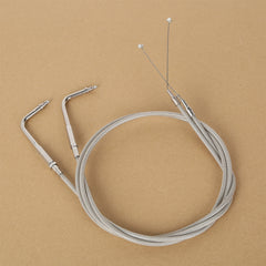 Custom Chrome 100cm Stainless Throttle Cable Wire Set Fit For Harley FLHR 1996-2001 03-07 FLTR