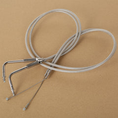 Custom Chrome 100cm Stainless Throttle Cable Wire Set Fit For Harley FLHR 1996-2001 03-07 FLTR