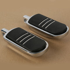 Santee Highway Triple Slot Male Mount Footpegs Footrest Gloss Black Chrome Fit For Harley All Models
