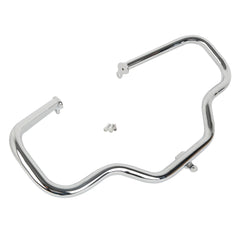 Custom Chrome 1-1/4" Engine Guard Highway Mustache Bar w/Footrest Matte Black Chorme Fit For Harley Touring 2008-2024