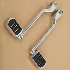 Custom Chrome Triple Slot Heel Toe Shifter Pegs Gloss Black Chrome Fit For Harley Touring Softail FL