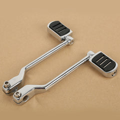 Custom Chrome Triple Slot Heel Toe Shifter Pegs Gloss Black Chrome Fit For Harley Touring Softail FL