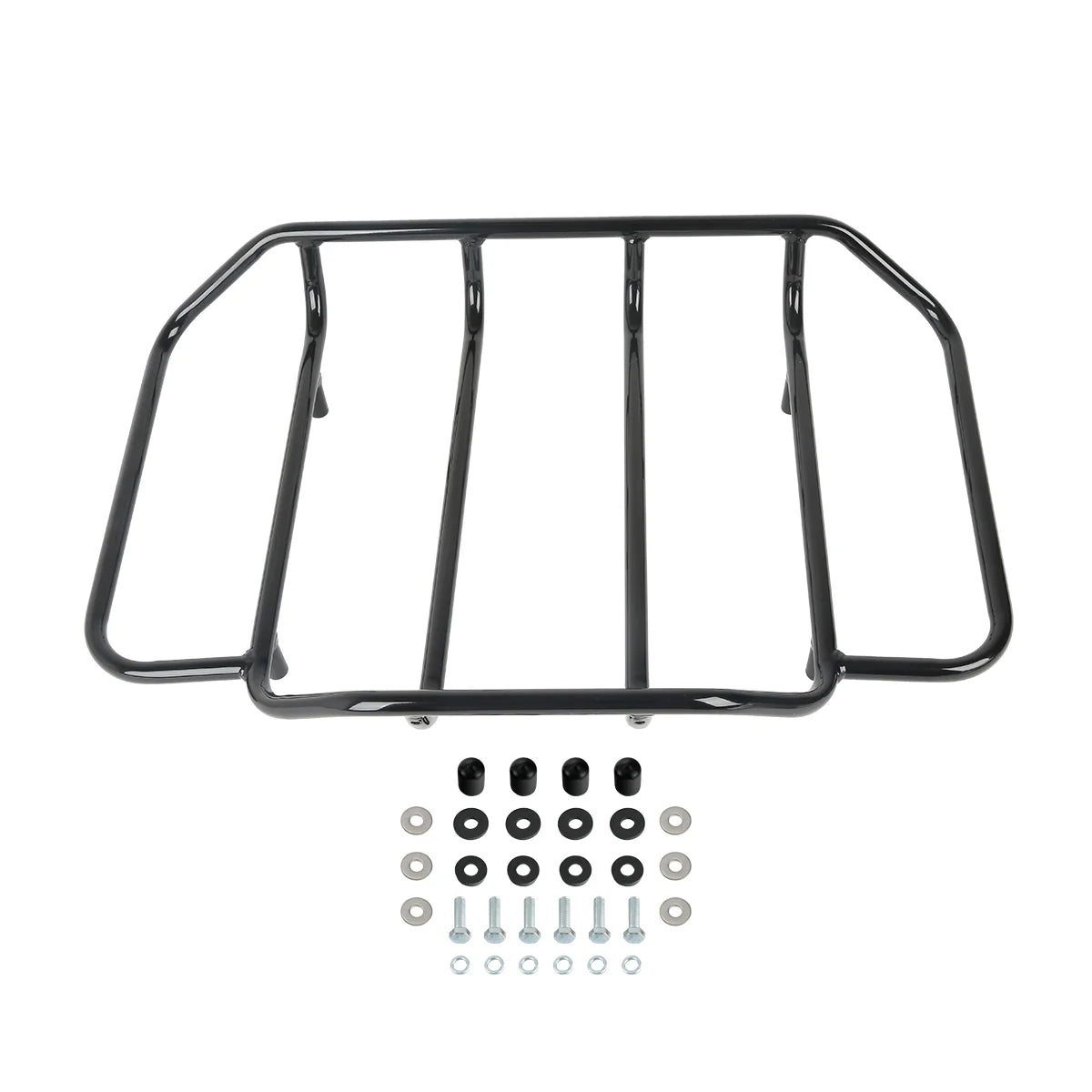 HR3 Black Pack Trunk Luggage Top Rack Fit For Harley King Chopped Razor Tour Pak Touring