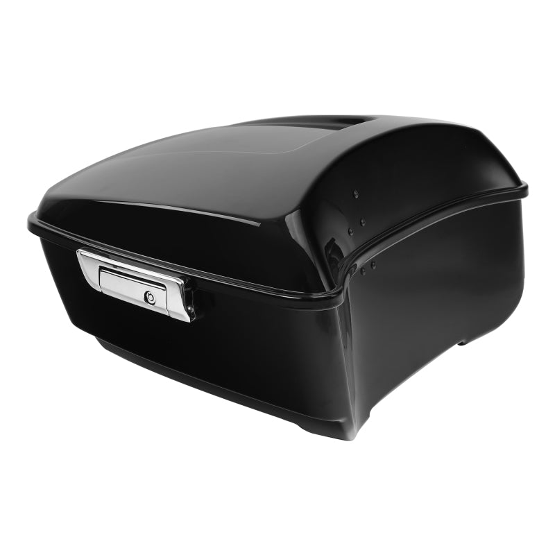 HR3 Vivid Black 13.7" King Size Touring Trunk Luggage For 14-24 Harley Touring