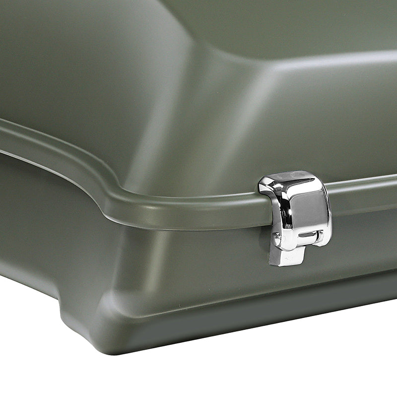 HR3 Deadwood Green Denim 5.5" Razor Style Touring Trunk Luggage For 14-24 Harley Touring