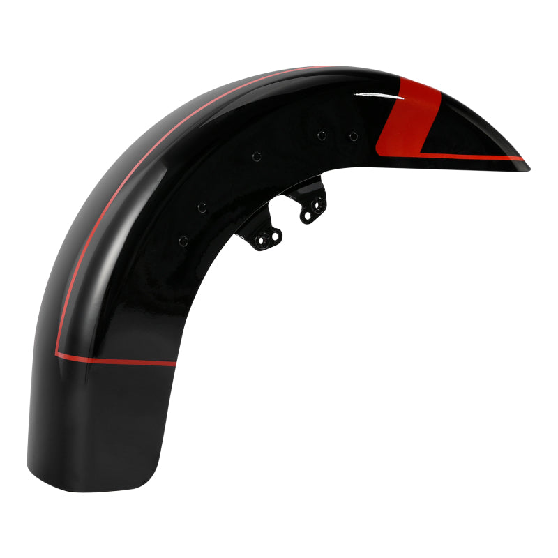 HR3 Black Earth & Vivid Black Motorcycle 18" Wide Tire Front Mudguard Fender For Harley Touring Models 2014-2023