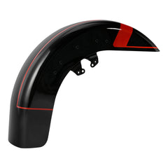 HR3 Black Earth & Vivid Black Motorcycle 18" Wide Tire Front Mudguard Fender For Harley Touring Models 2014-2023