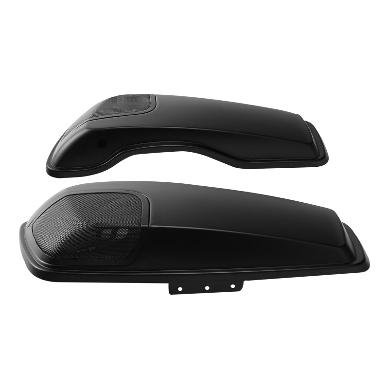 HR3 Black Denim CVO Saddlebag Lids With 5" x 7" Speaker Cutouts For Harley Touring 2014-2023