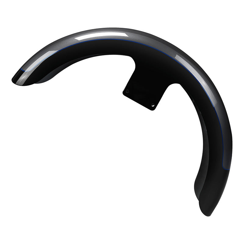 HR3 Gauntlet Gray Metallic / Vivid Black 21" Wrap Front Fender Fit For Harley Touring 2014-2023