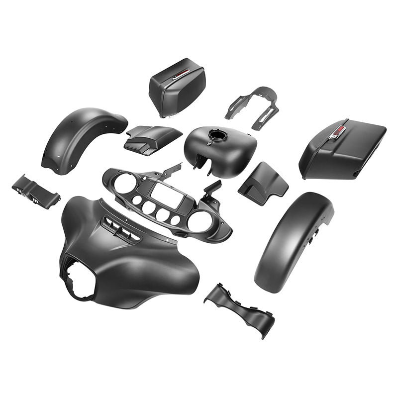 HR3 Industrial Gray Denim Complete Body Fairing Kit For Harley Street Glide FLHX 14-23