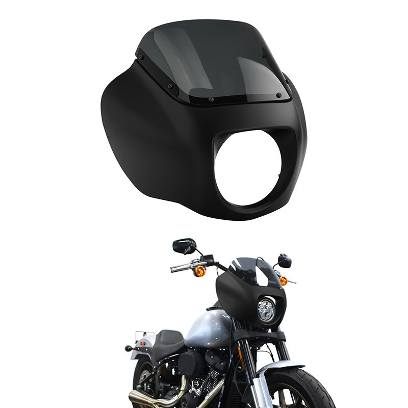 HR3 Black Denim Headlight Fairing & Windshield Fit For Harley Softail FXBB FXLR 2018-2022