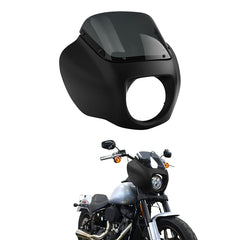 HR3 Black Denim Headlight Fairing & Windshield Fit For Harley Softail FXBB FXLR 2018-2022