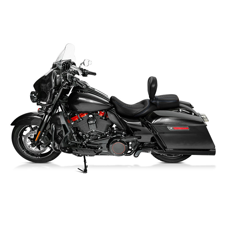 C.C. RIDER Rider Backrest Driver Backrest Pad For Harley Touring Road Glide Electra Glide Road King CVO Street Glide, 2009-2023
