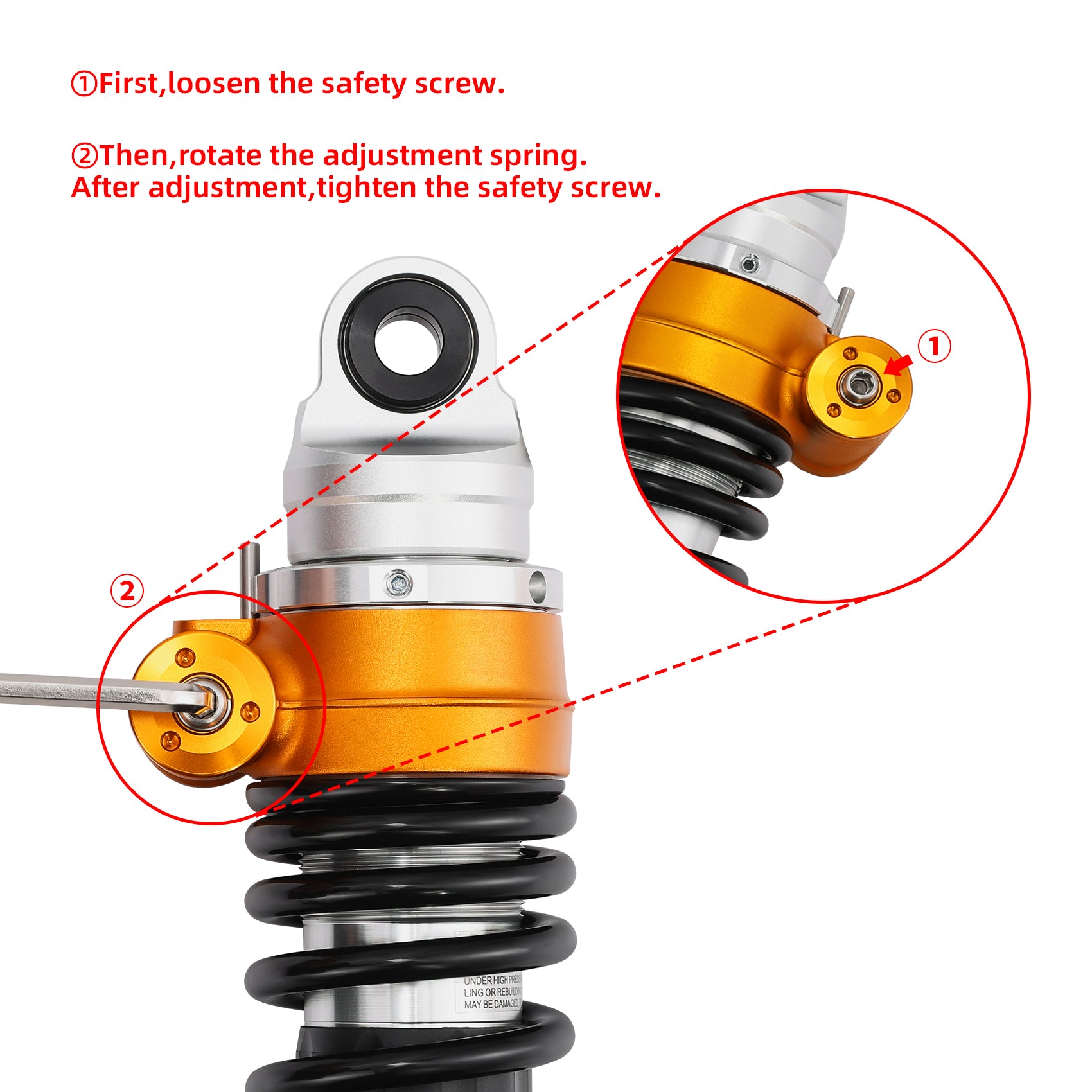 Custom Chrome Remote Reservoir Rear Suspensions Shock Fit For Harley CVO Street Road Glide 1994-2024