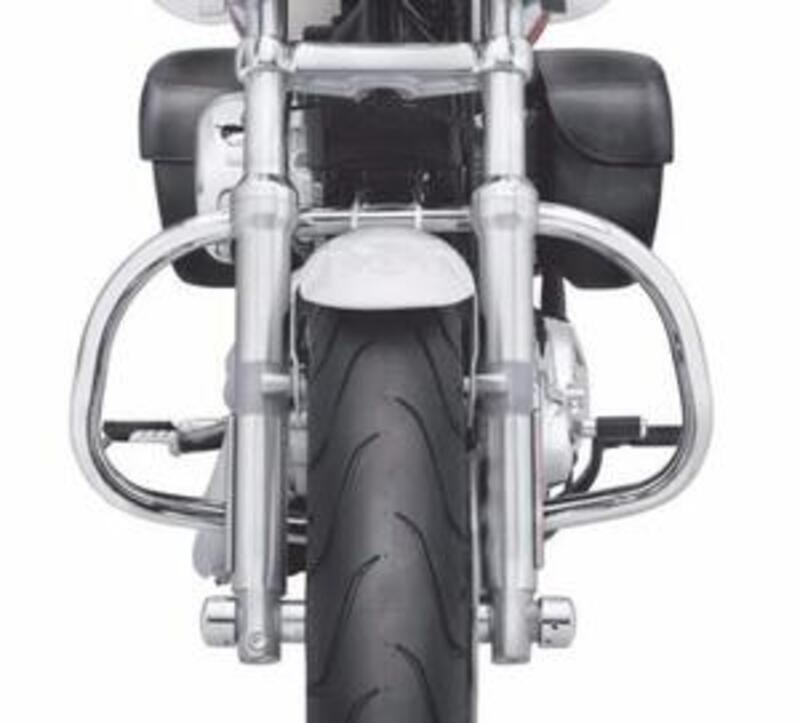 Custom Chrome 1-1/4" Engine Guard Crash Highway Bar Black, Chrome Fits For Harley 04-UP XL / 04-13 XR