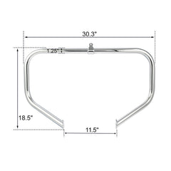 Custom Chrome 1-1/4"Engine Guard Crash Highway Bar Matte Black Chrome Fit For Harley Touring Trike 2009-UP
